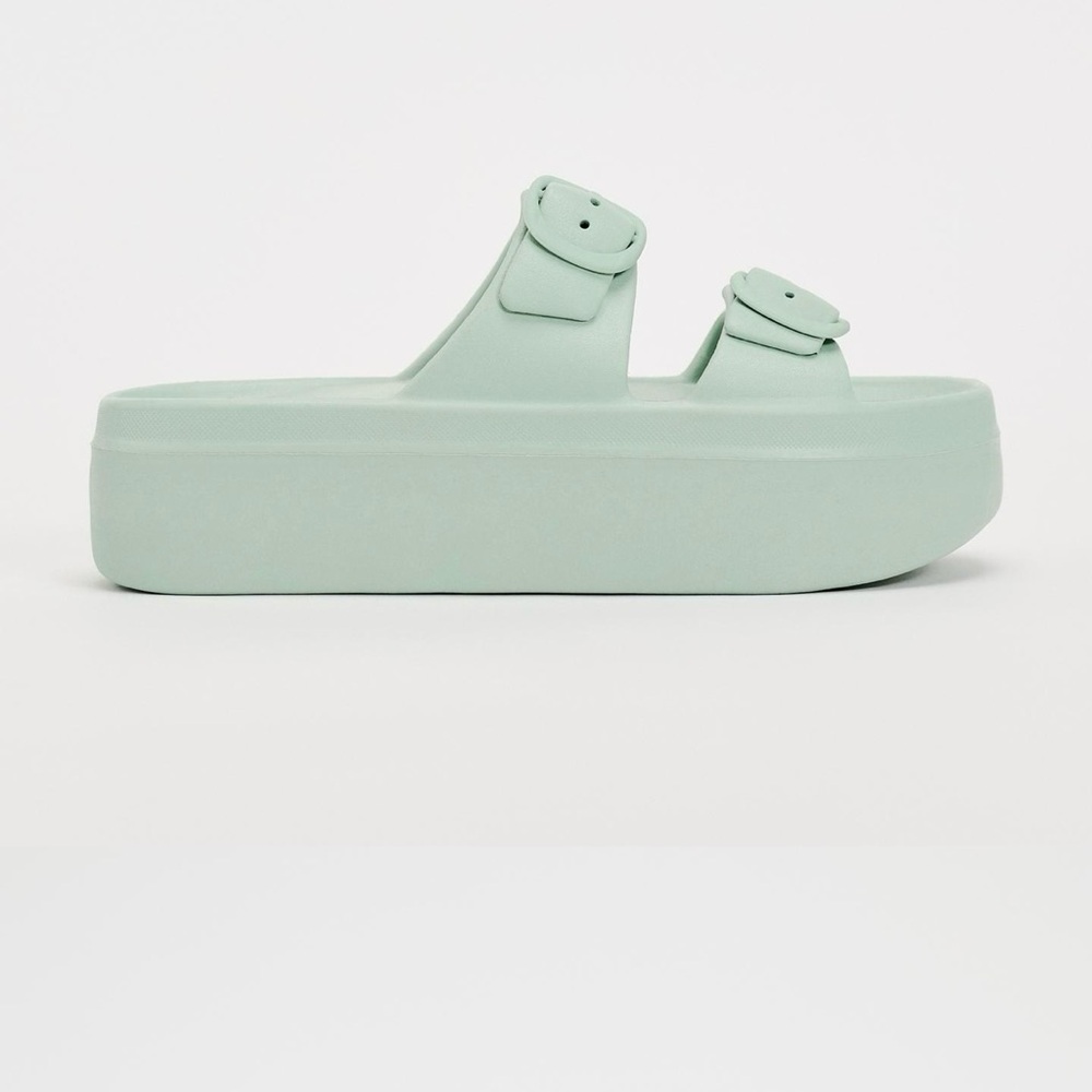Rubberized strappy sandals